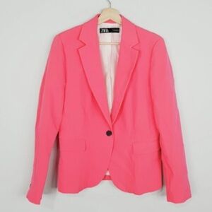 Zara Women's Bold Pink Blazer